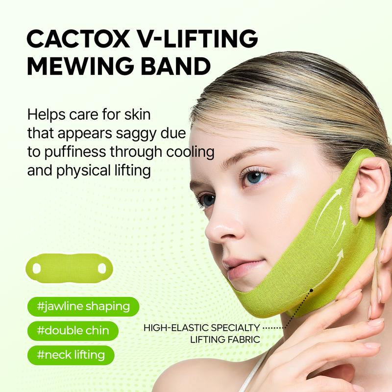 [Dr.Melaxin Official] CACTOX V-LIFTING MEWING BAND with Cactus Cooling Reduce Puffiness & Pore Tightening for Visible Pore Care Skin Repair