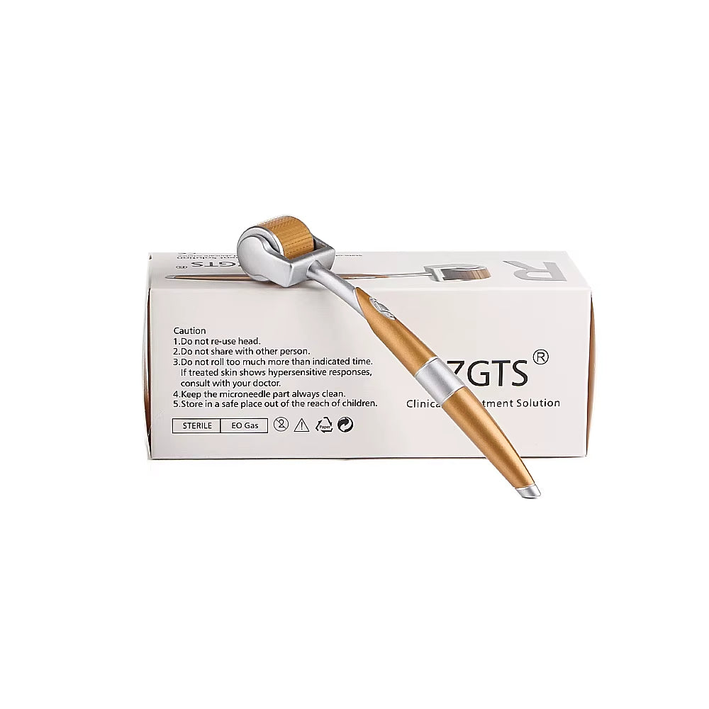 Professional Titanium ZGTS Derma Roller 192 Needles for Face Care and Hair-Loss Treatment CE Certificate Proved