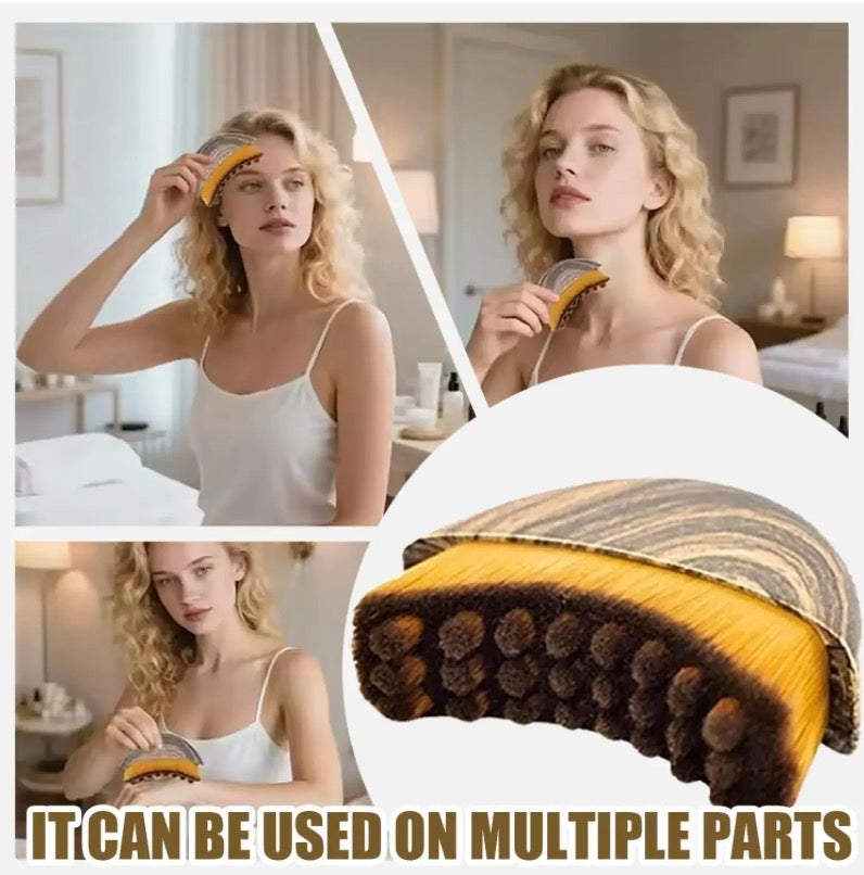 2PCS Lymphatic Contour Face Brush for Jawline & Chin Sculpting Dry Brushing Massager for Lymphatic Drainage & Facial Fatigue Relief Ergonomically Designed to Fit the Skin Precisely Beauty Roller Daily